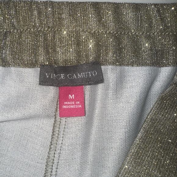 Vince Camuto Womens M Trousers Metallic Holiday New Years Maximalist Statement - Picture 3 of 11